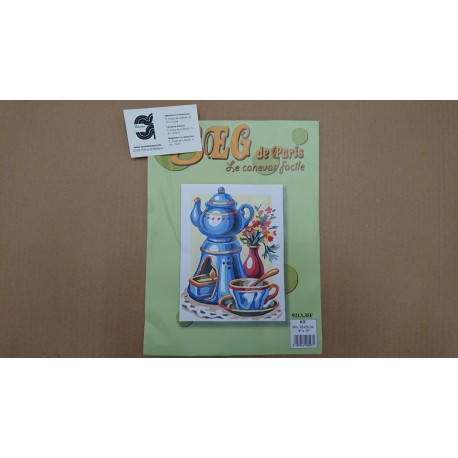 KIT COCINA DE MEDIO PUNTO 20*25 CM CONTIENE AGUJA E HILOS
