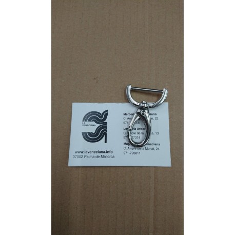 MOSQUETON METAL NICKEL FREE PLATA