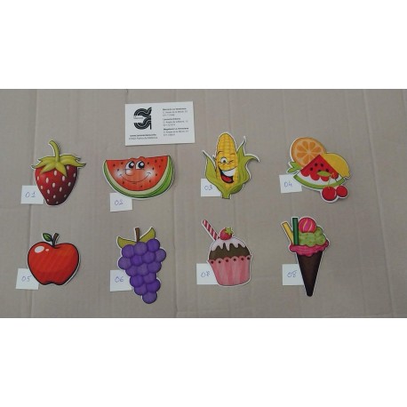 APLICACION TERMOADHESIVA FRUTAS Y HELADOS    APROX 7*7 CM