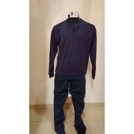 PIJAMA HOMBRE   ALGODON 50%  POLIESTER 50%