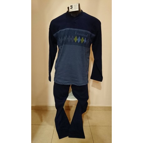 PIJAMA HOMBRE  ALGODON 50%  POLIESTER 50%