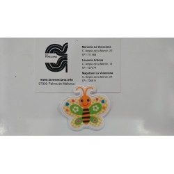 APLICACION BORDADA INFANTIL MARIPOSA TERMOADHESIVO 4*5 CM