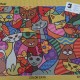 CAÑAMAZO  MEDIO PUNTO 45*60 CM GATOS