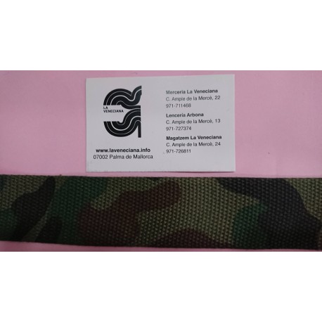 CINTA MOCHILA CAMUFLAJE  ALGODON
