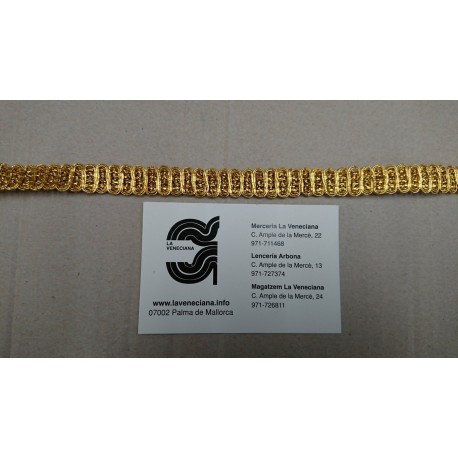 GALON METALIZADO ONDAS DE 1 CM