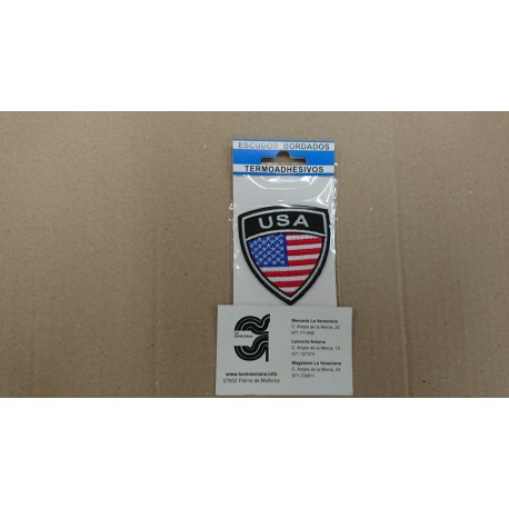 APLICACION ESCUDO BANDERA USA TERMOADHESIVA 6*6 CM