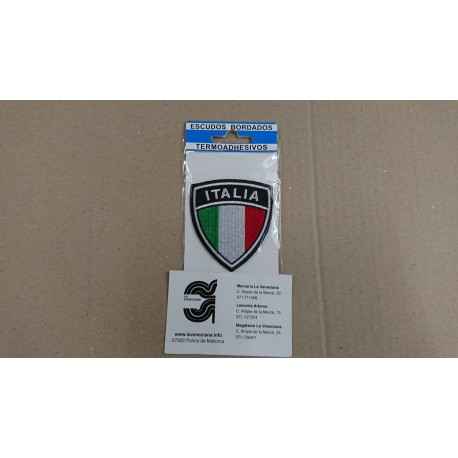 APLICACION ESCUDO BANDERA ITALIA TERMOADHESIVA 6*6 CM