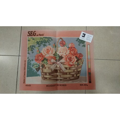 CAÑAMAZO DE MEDIO PUNTO 40*50 CM CESTA FLORES