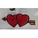 APLICACION CORAZONES CON FLECHA APROX. 12*5 CM TERMOADHESIVA
