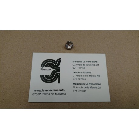 BOTON NIQUEL 10 MM CON CRISTAL
