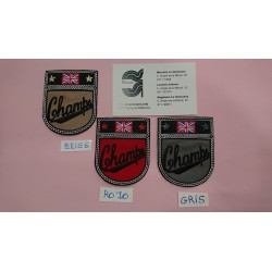 APLICACION ESCUDO CHAMPS 15*6.5 CM TERMOADHESIVA
