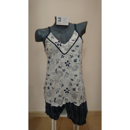 PIJAMA MUJER TIRANTES   100% ALGODON