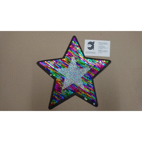 APLICACION LENTEJUELAS BICOLOR ESTRELLA TERMOADHESIVA