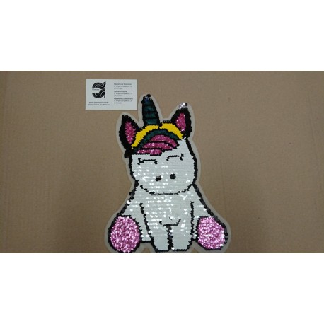 APLICACION LENTEJUELAS BICOLOR UNICORNIO TERMOADHESIVA