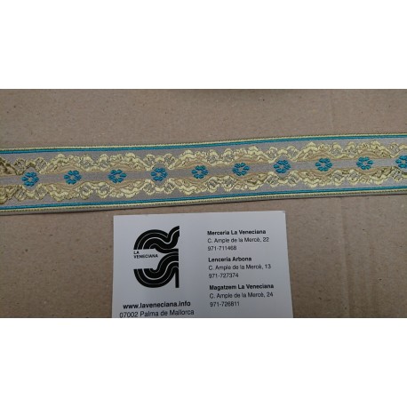 GALON JAQUARD GRECA 30 MM