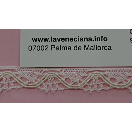 PUNTILLA ALGODÓN CON BRILLO 1 CM