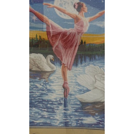 CAÑAMAZO DE MEDIO PUNTO 47.5*37 CM BAILARINA