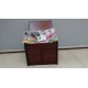 MUEBLE DE MADERA CON CAJONES Y 120 MADEJAS MOULINE DMC
