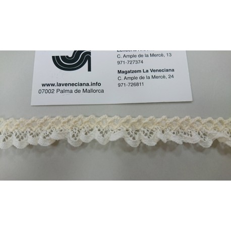PUNTILLA FRUNCIDA 1.5 CM POLIAMIDA 100%