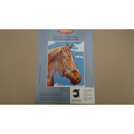 KIT CAÑAMAZO 25*25  CABALLO CONTIENE AGUJA E HILOS