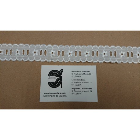 ENTREDOS GALON PASACINTAS 25 MM ALG 85% POL 15%