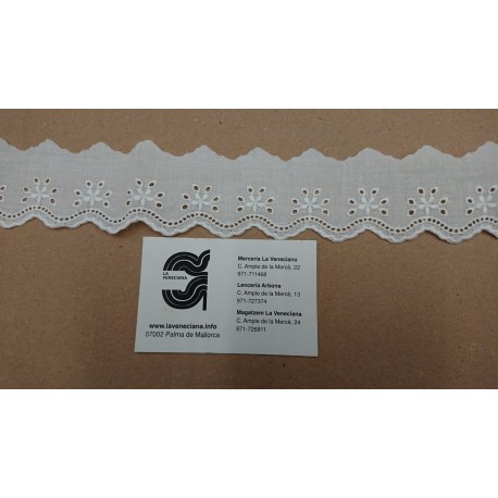 PUNTILLA BATISTA 4 CM   ALGOODON   100%