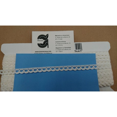 PUNTILLA BOLILLO 8 MM ALGODON 100%