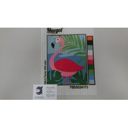 KIT CAÑAMAZO 25*25  FLAMENCO CONTIENE AGUJA E HILOS