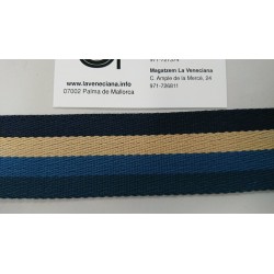 CINTA MOCHILA LISTAS DE 40 MM ALGODON
