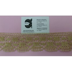 PUNTILLA METALIZADA DE 5 CM DORADA