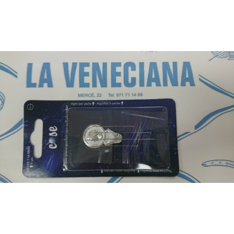 AGUJAS PARA PERLA 4 TAMAÑOS Y UN ENHEBRADOR