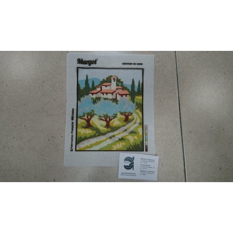 KIT CAÑAMAZO PAISAJE 25*25   CONTIENE AGUJA E HILOS