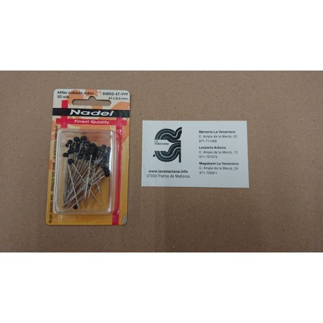 ALFILER CRISTAL NEGRO 50 U 47*0.6 MM