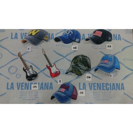 APLICACION GUITARRAS Y GORRAS TERMOADHESIVA