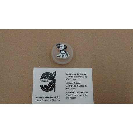BOTON PERRO DALMATA 23 MM