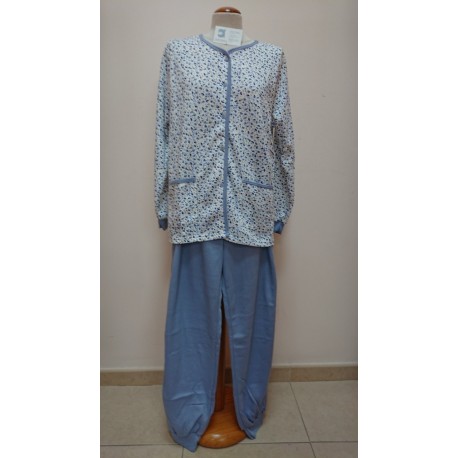 PIJAMA MUJER ABIERTO CUELLO 50% ALGOODN 50% POL