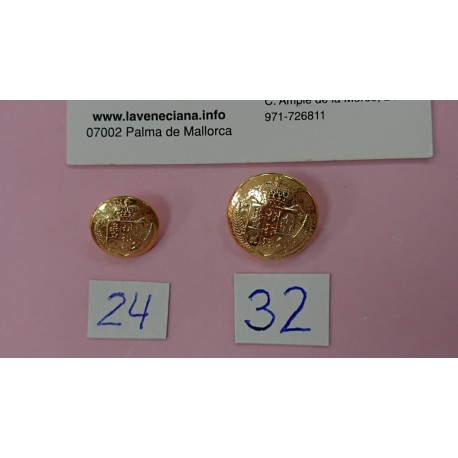BOTON FANTASIA METALICO DORADO