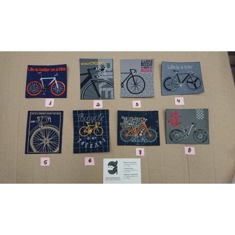 APLICACION BICICLETAS APROX 9.5*8 CM TERMOADHESIVA
