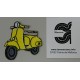 APLICACION MOTO VESPA TERMOADHESIVA