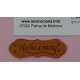ETIQUETA 'HECHO A MANO' COSER POLIPIEL 4.5*1.5 CM