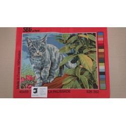 CAÑAMAZO  MEDIO PUNTO 40*50 CM GATO