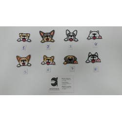 APLICACION PERRITOS APROX 5*4 CM AUTOADHESIVO