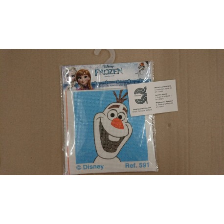 KIT FROZEN MEDIO PUNTO 15*18 CM CONTIENE AGUJA E HILOS