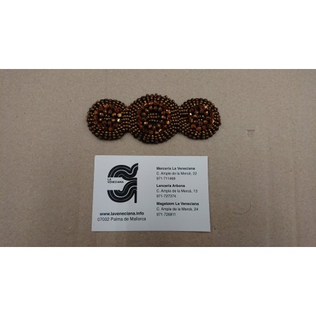 APLIQUES ABALORIOS CRISTAL 10*4 CM