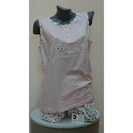 PIJAMA MUJER 100% ALGODON TIRANTES