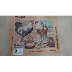 CAÑAMAZO DE MEDIO PUNTO 'LOS PEQUEÑOS CURIOSOS' 40*50 CM