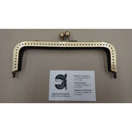 CIERRE MONEDERO/BOLSO 18 CM ORO VIEJO