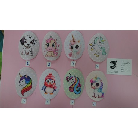 APLICACION 7*9.5 CM UNICORNIOS TERMOADHESIVA