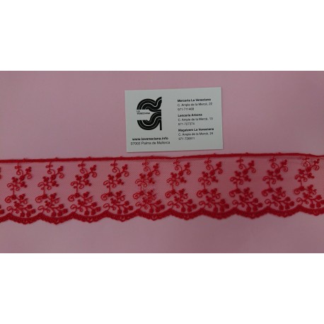 PUNTILLA DE TUL 55 MM POLIAMIDA 100%