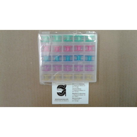 CAJA 25 CANILLAS DE COLORES